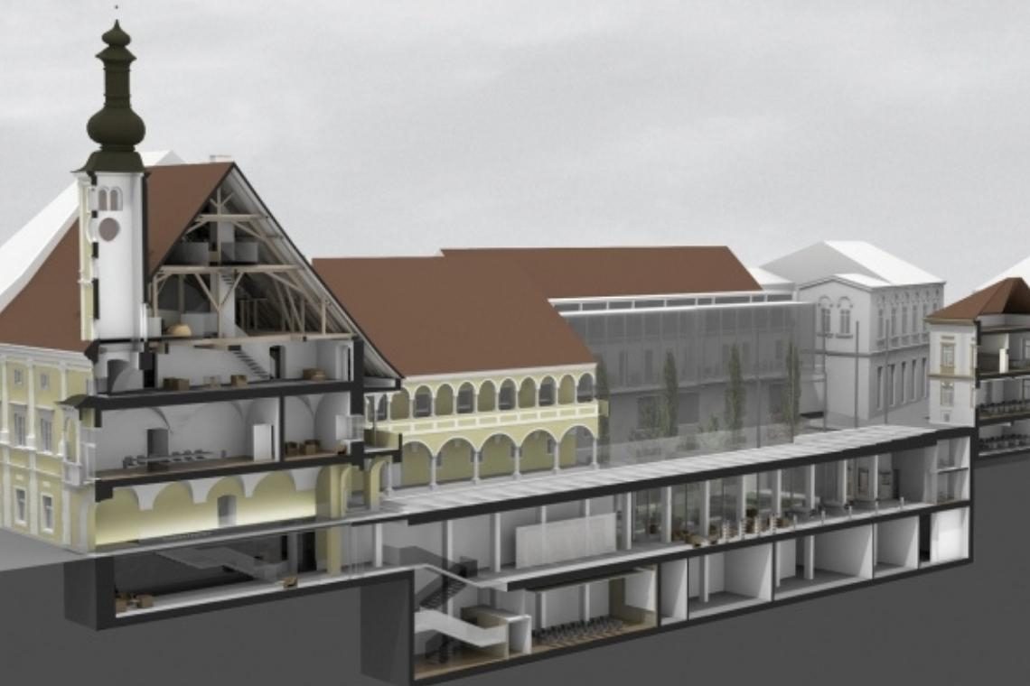 Gradbena dela pri projektu Center Rotovž v skladu z roki