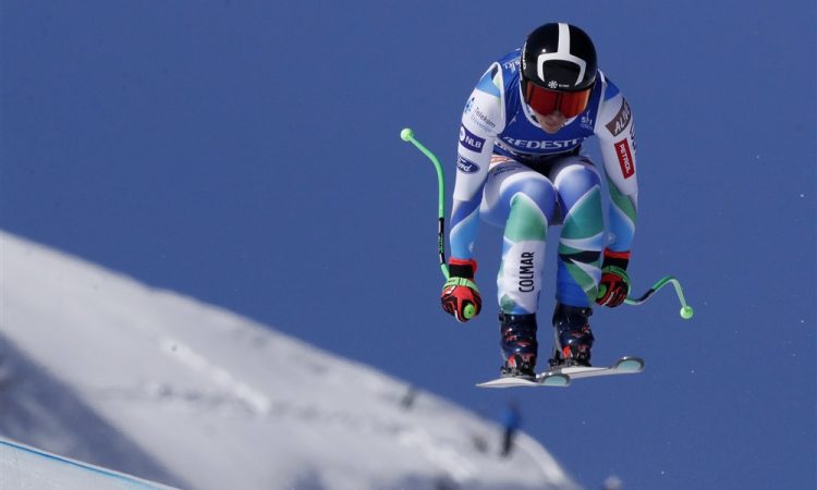Ilka Štuhec deseta na startu smuka na progi Olympiabakken