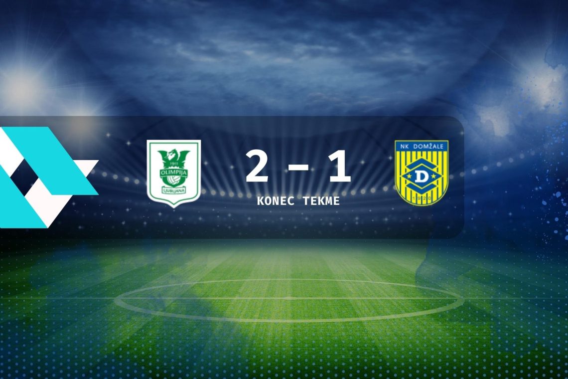 Nogometaši Olimpije so premagali Domžale z 2:1 