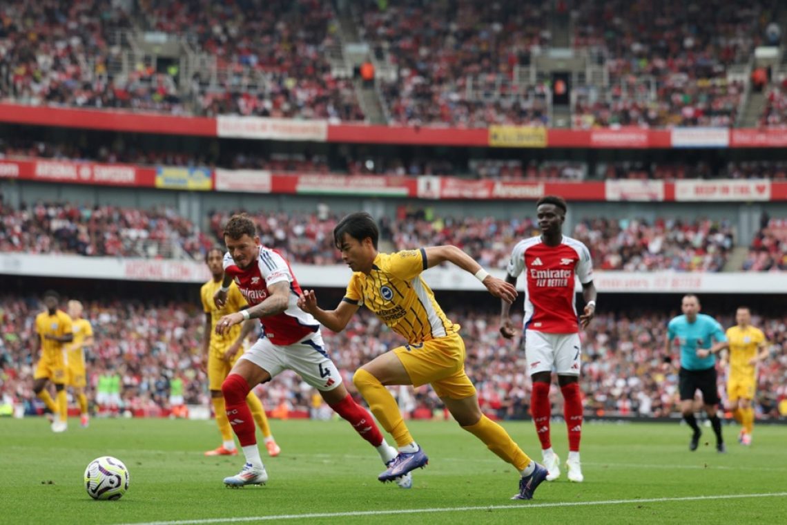 Brighton z igralcem več odvzel točki Arsenalu