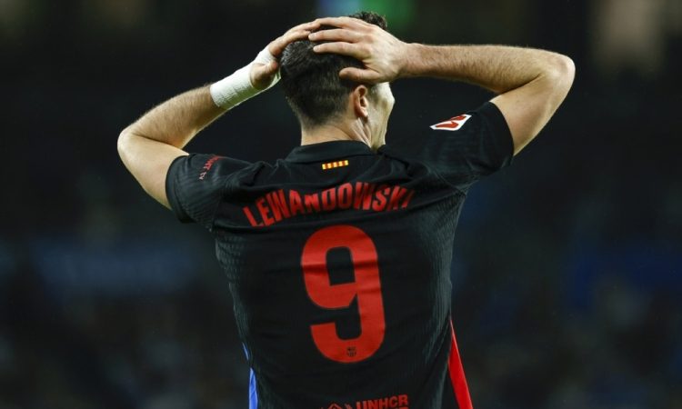 Sporna odločitev VAR-a odvzela Lewandowskiju gol in Barceloni točke proti Real Sociedadu