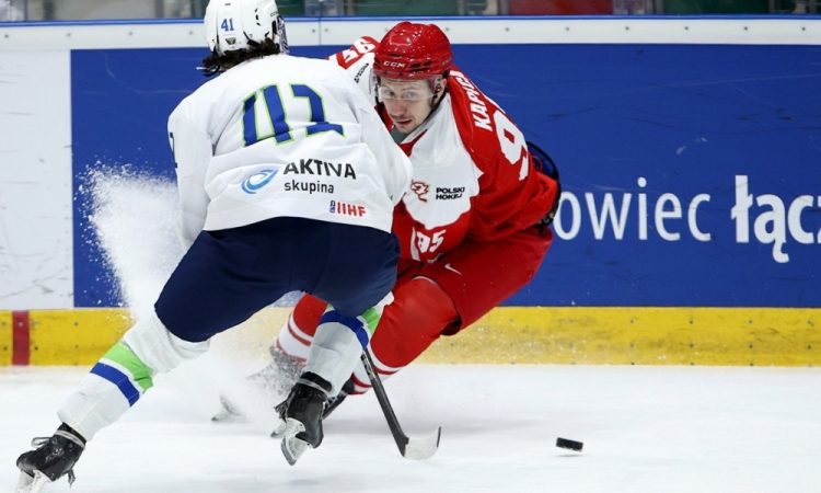 Slovenski hokejisti izgubili s Poljsko