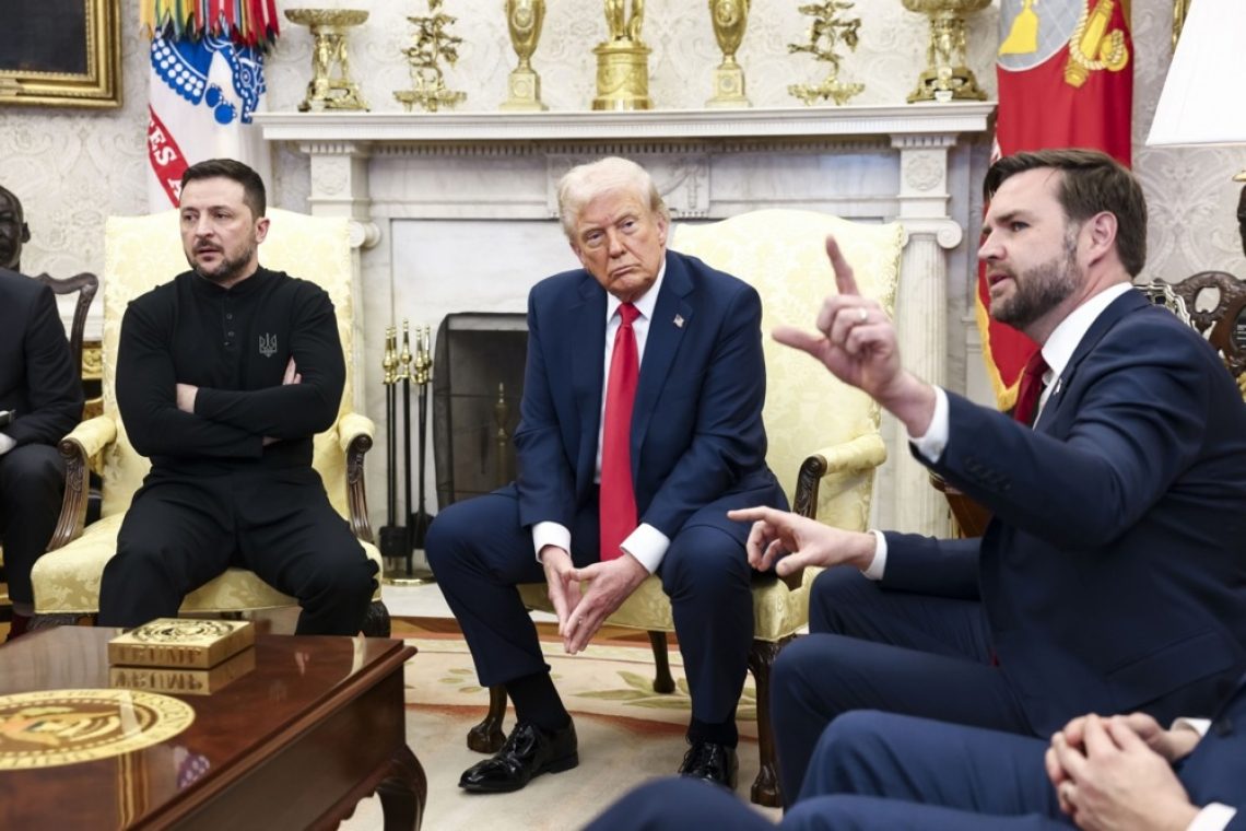 Trump in Zelenski v sporu, srečanje v Beli hiši prekinjeno