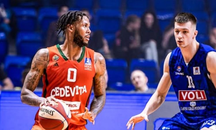Košarkarji Cedevite Olimpije so v 21. krogu lige Aba izgubili z Budućnostjo z 78:95