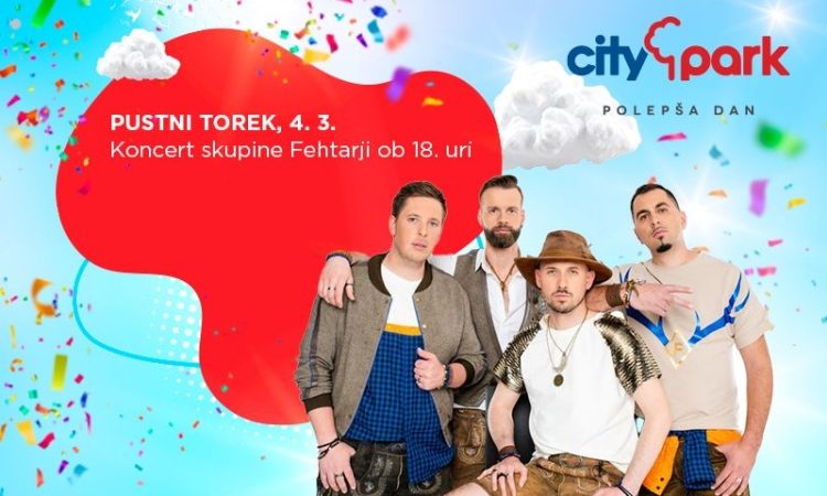 Veliko pustno rajanje v Cityparku s Fehtarji