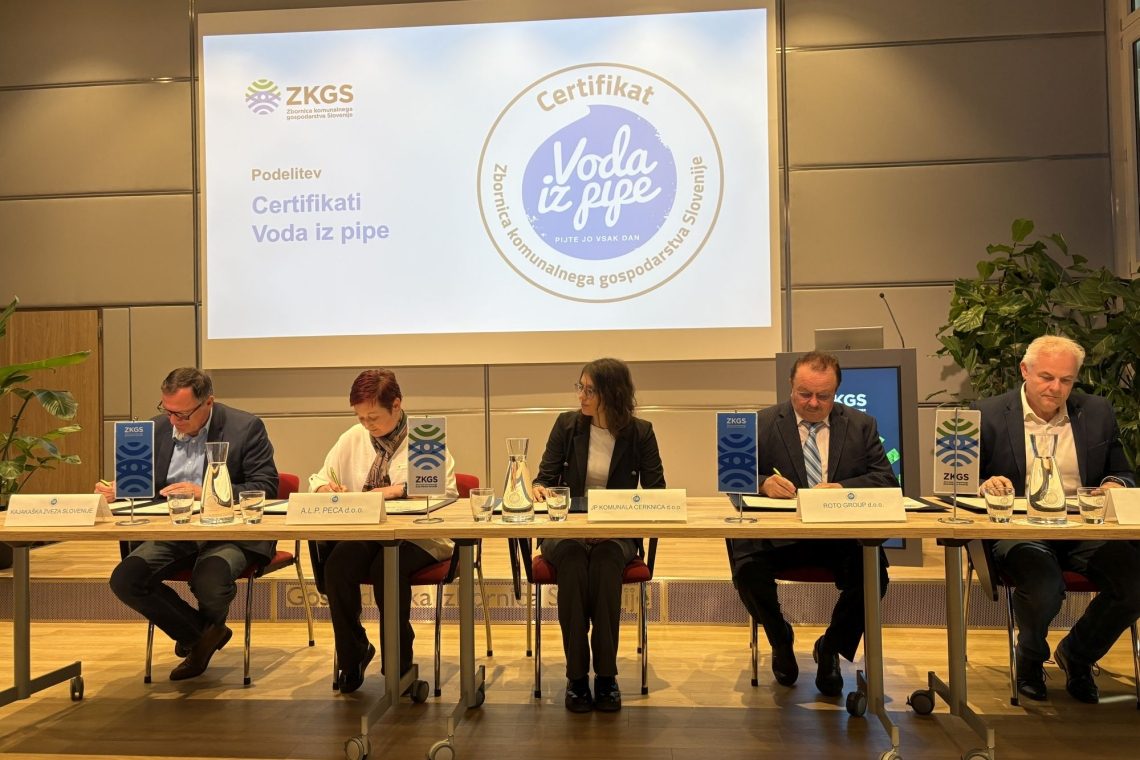 Kajakaška zveza Slovenije prejela certifikat Voda iz pipe
