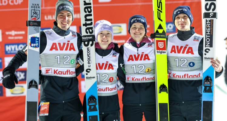 Skakalni kvartet drugi na uvodni tekmi sezone v Lillehammerju