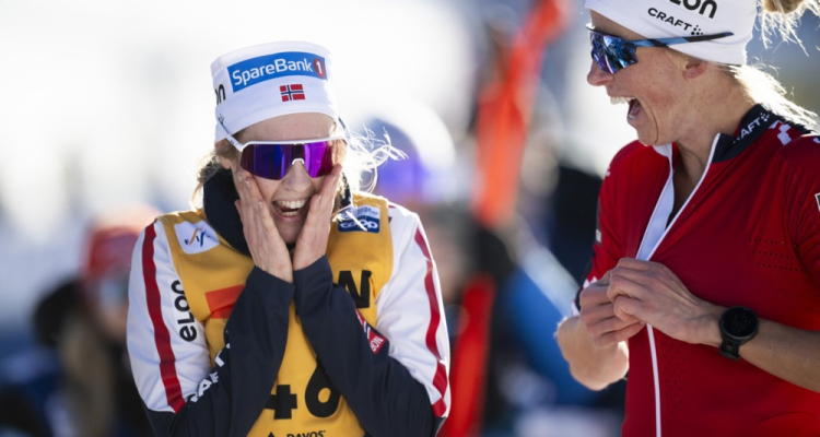 Zmagovalka Davosa na 10 km Simpson-Larsen, Mandeljc 34.