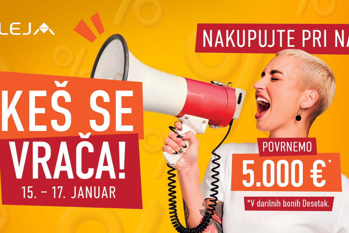 V ALEJI in Cityparku bodo podelili za 10.000 evrov darilnih bonov